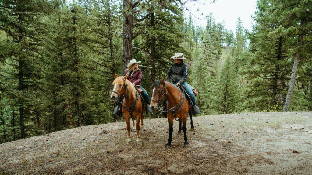 Horseback Trail Ride in the Bitterroot Mountains at Triple Creek Ranch