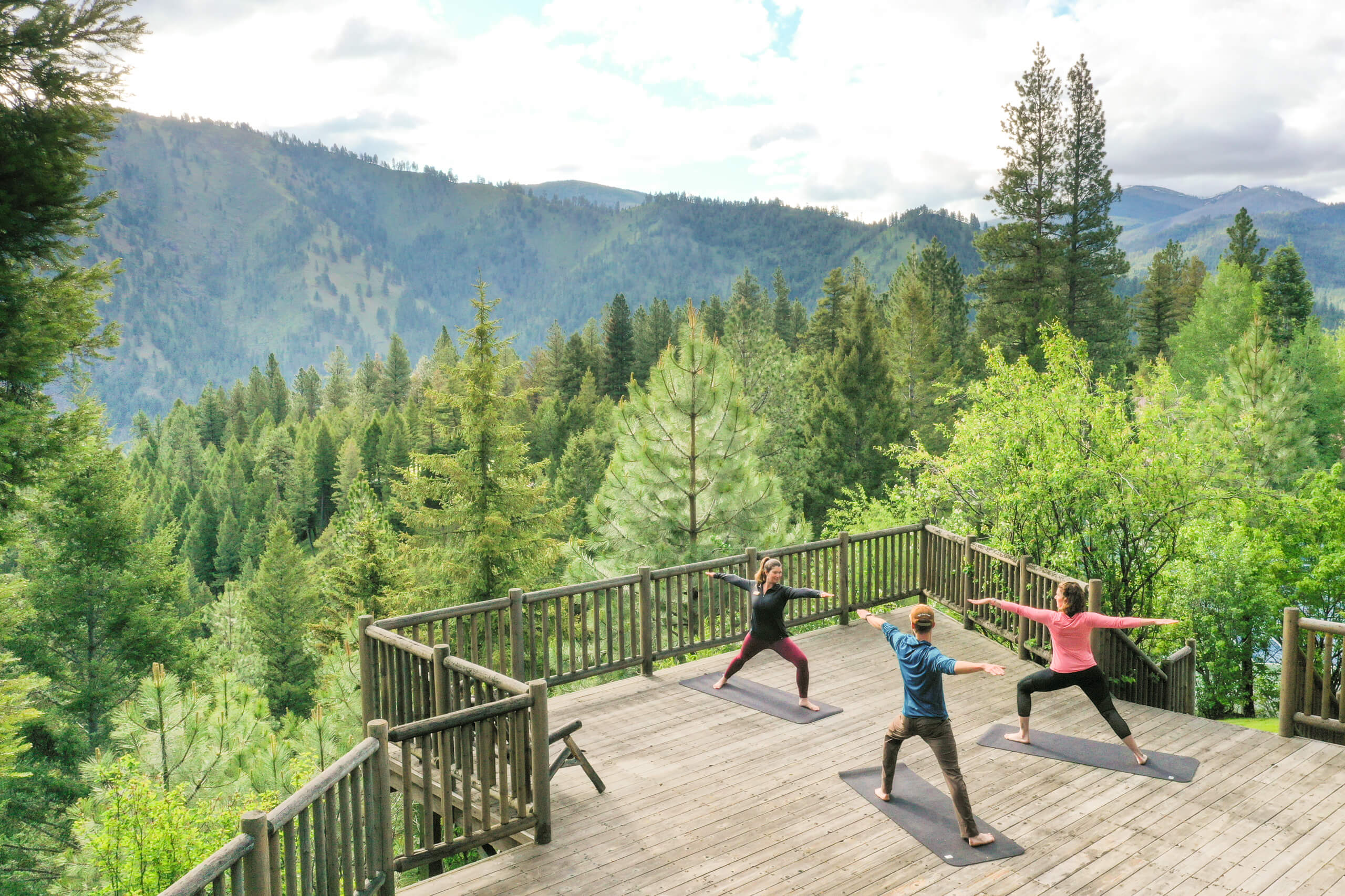 yoga on the observation deck