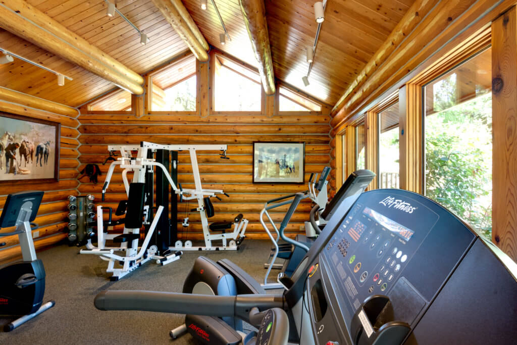 Fitness equipment in the gym