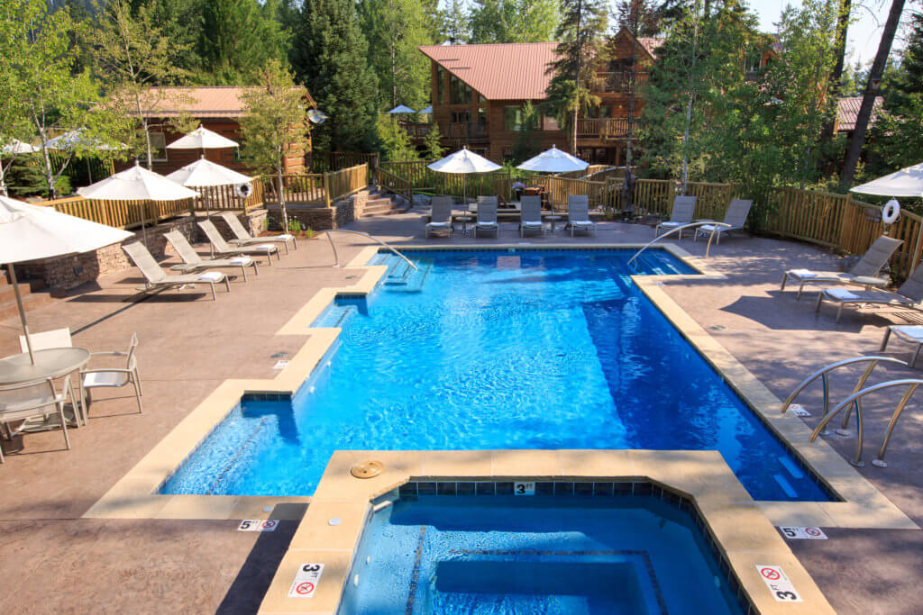 pool outside the lodge