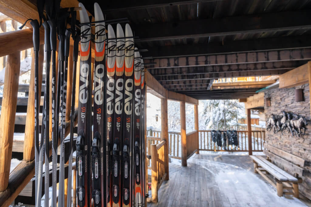 Cross Country Skies and Snowshoes available to guests