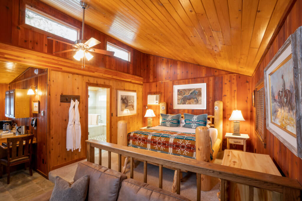 Sugar Bear Cabin Bedroom with king size bed