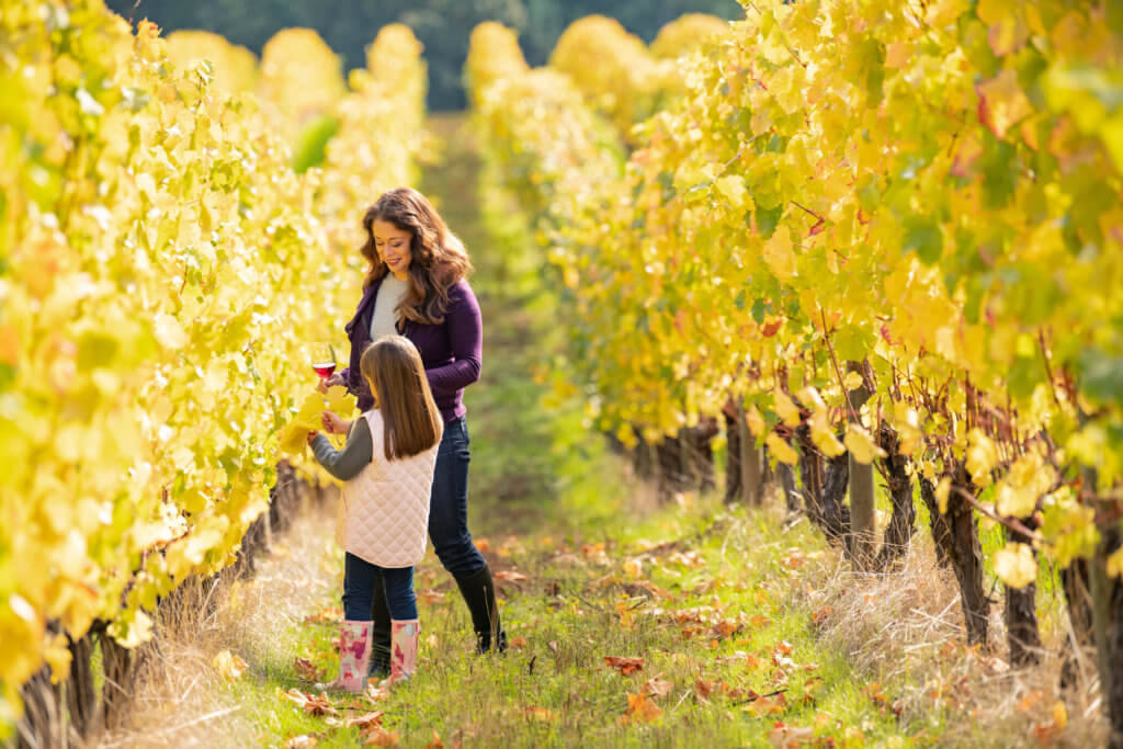 Jessica and Daughter in Et Fille Vineyard