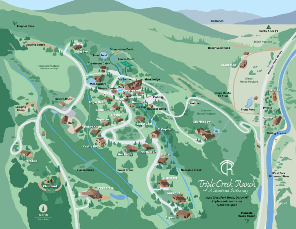 Triple Creek Ranch Property Map 2023