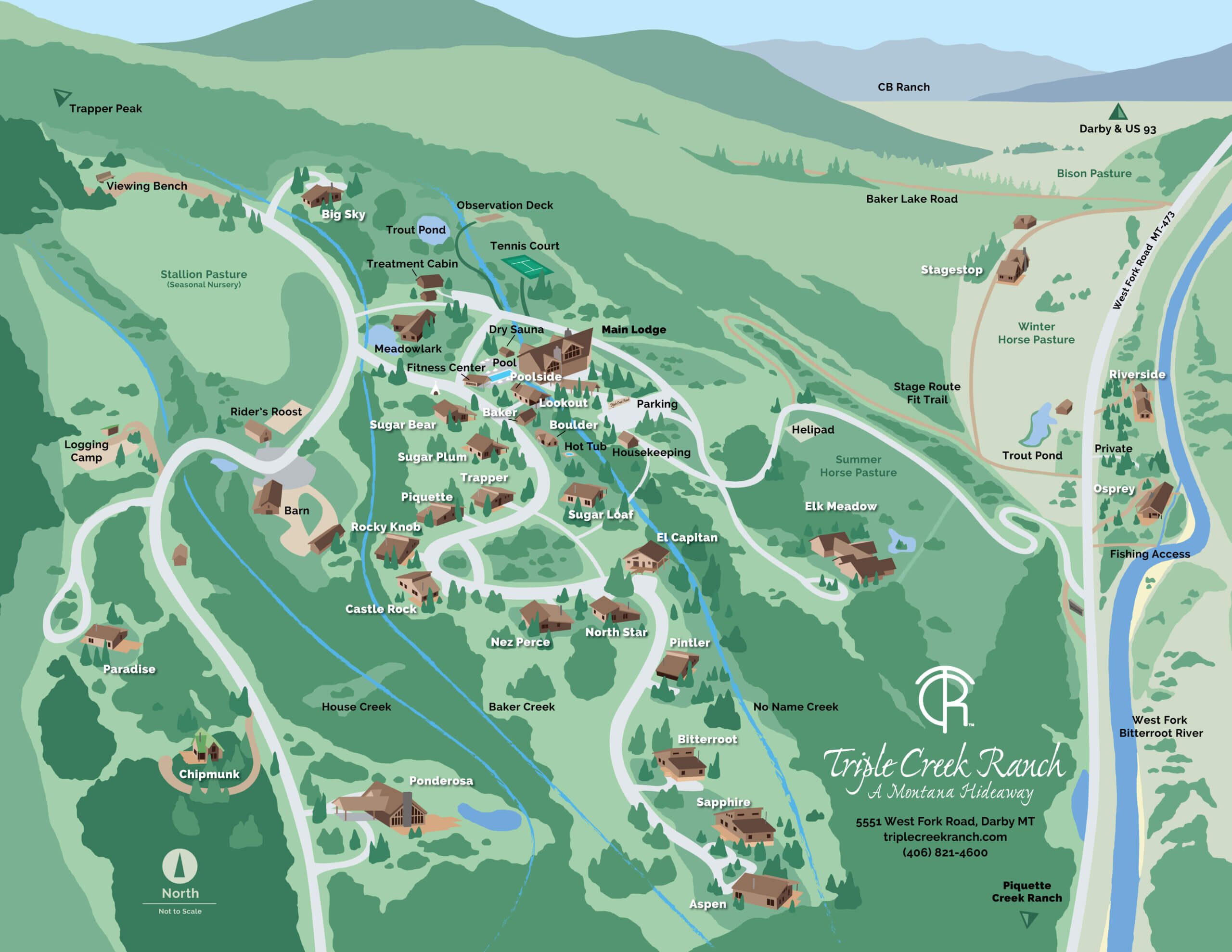 Triple Creek Ranch Property Map 2023