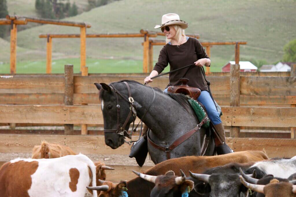 Team Penning Triple Creek Ranch Cattle Working Ride Experience