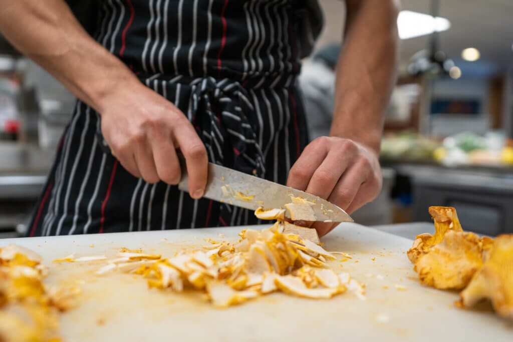 Chef prep work Culinary Cuisine in the Kitchen