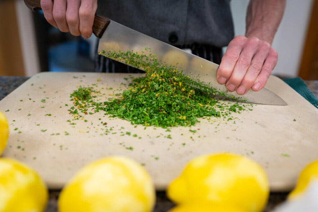 Chef prep work Culinary Cuisine in the Kitchen