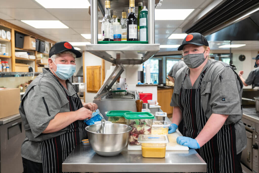 Chef Misty and Chef Hayley in Culinary Kitchen