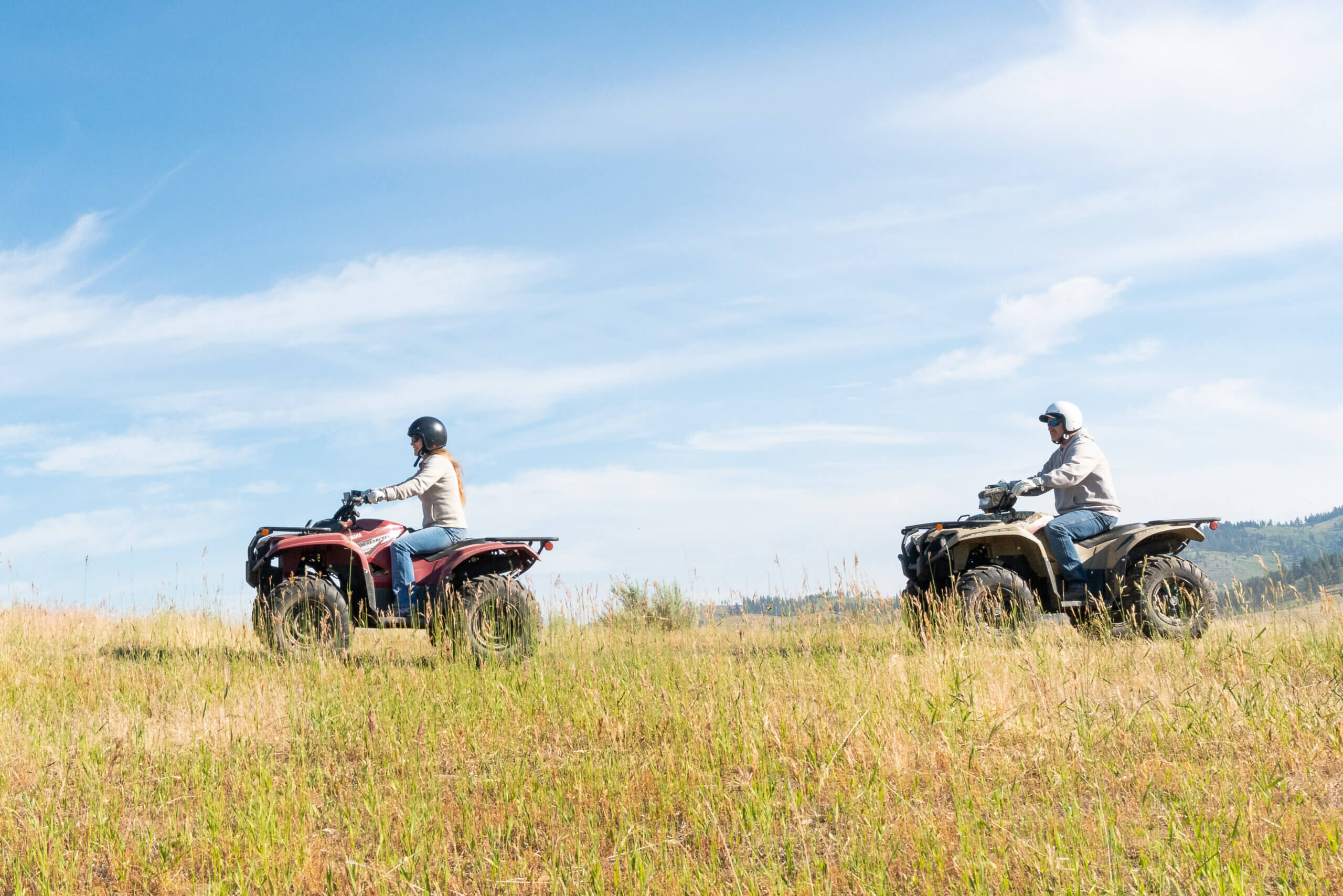 ATV - all terrain vehicle Triple Creek Ranch Experience on the CB Ranch