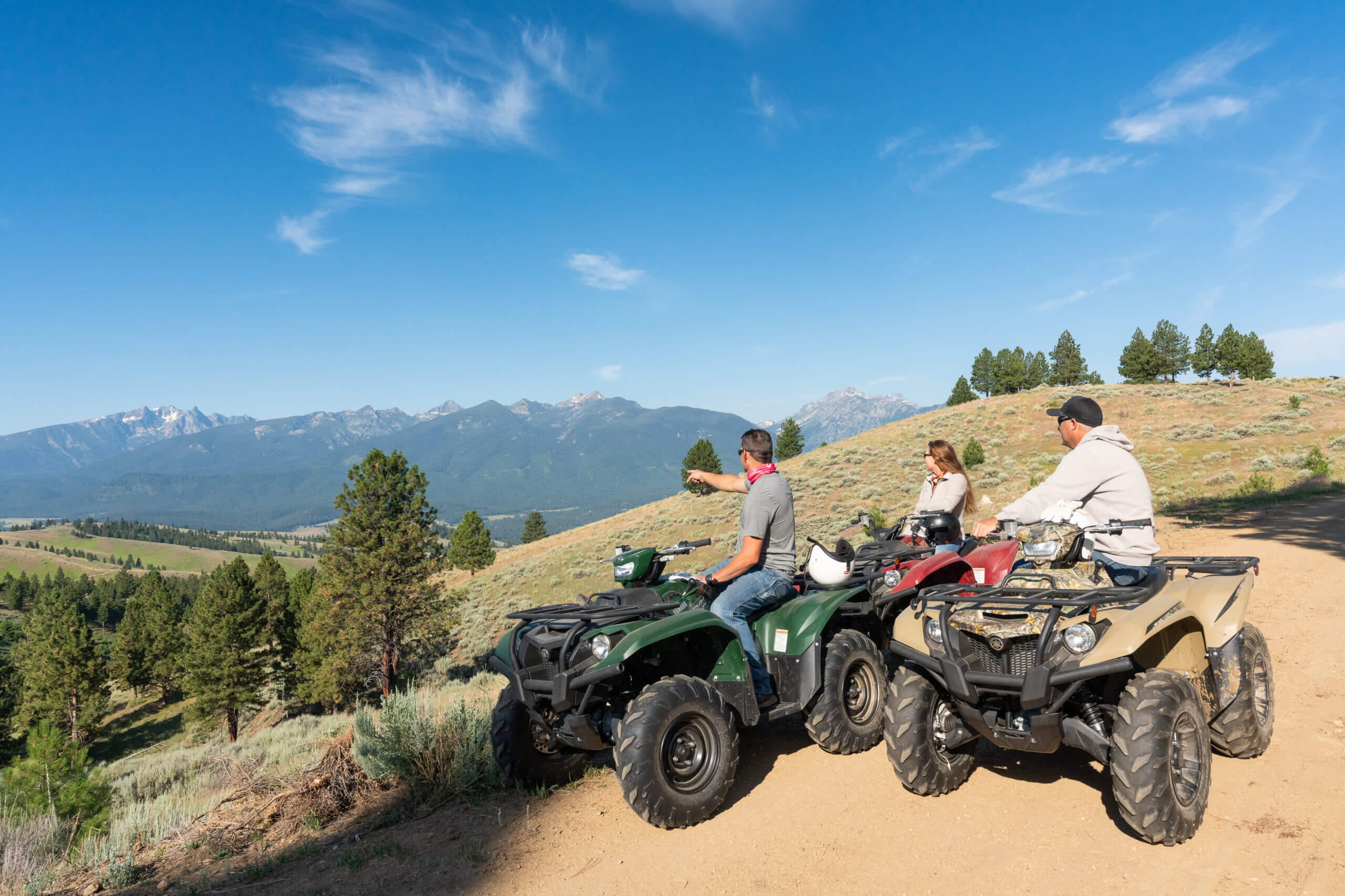 ATV - all terrain vehicle Triple Creek Ranch Experience on the CB Ranch