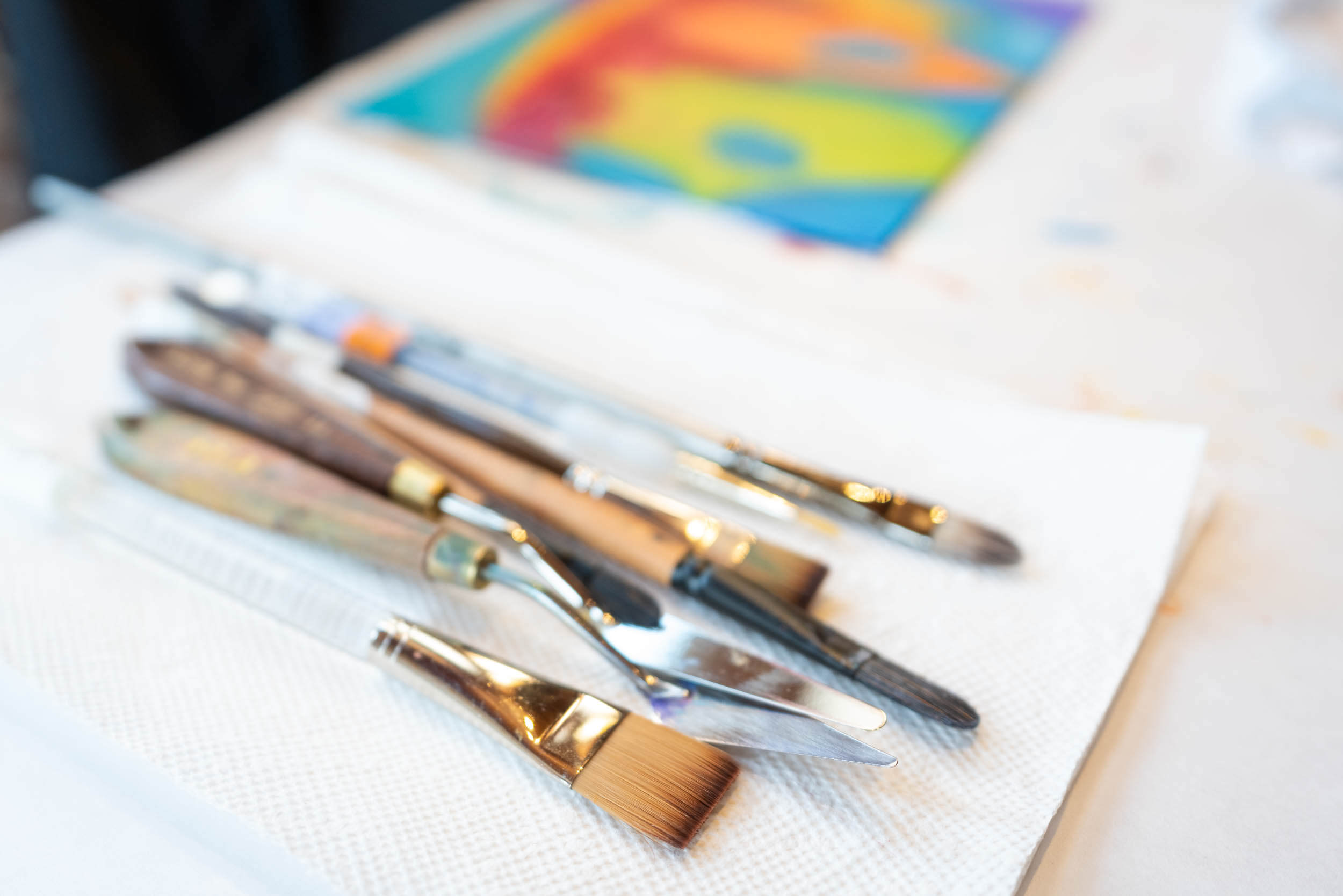 paint tools for artist workshop
